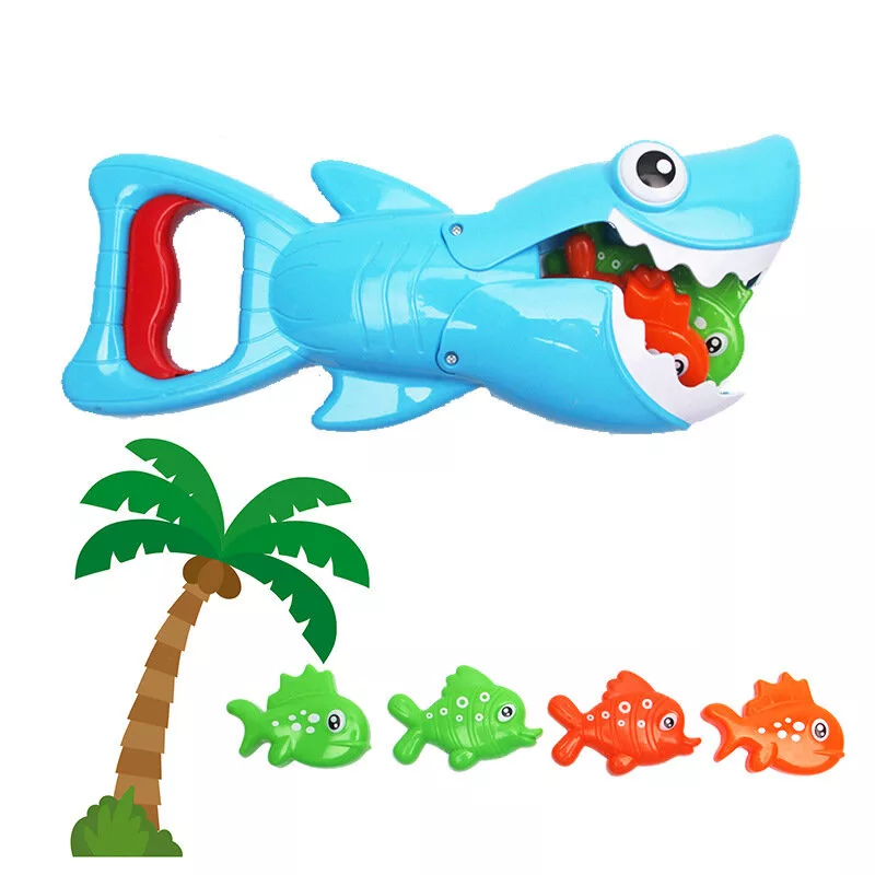 LEAN TOYS Vannimängude Komplekt Shark Fish Hunter Sinine