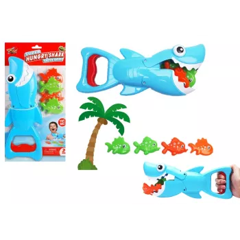 LEAN TOYS Vannimängude Komplekt Shark Fish Hunter Sinine