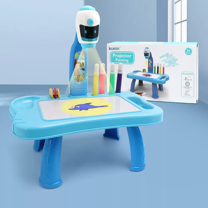 LEAN TOYS Mini Projektor Robotilaud 2in1 Tarvikud Sinine