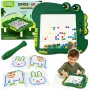 LEAN TOYS Hariv magnetlaud Dinosauruste Pad Puzzle Roheline