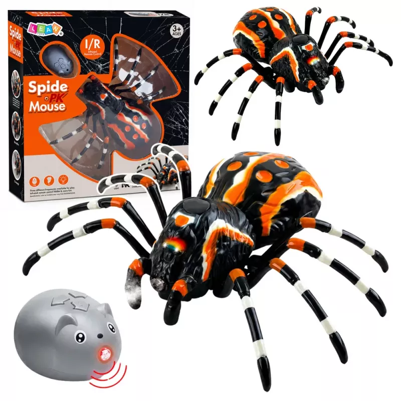 LEAN TOYS Remote Controlled Spider Tarantula Infrared Black R/C ST