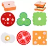 LEAN TOYS Sandwich Wooden 8 El Cards With Recipes 10 Pcs