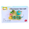 LEAN TOYS Tee- ja kohvikomplekt lastele puidust 15-osaline