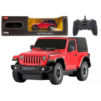 JEEP Wrangler JL Rubicon Kaugjuhitav Auto Rastar Punane 1:24