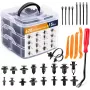 LEAN Set of Car Clips in Organizer 16 Sizes PVC 620pcs