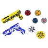 LEAN TOYS Püstoliheitja Komplekt 4 Metallkettaga Sinised Kollased Tuled