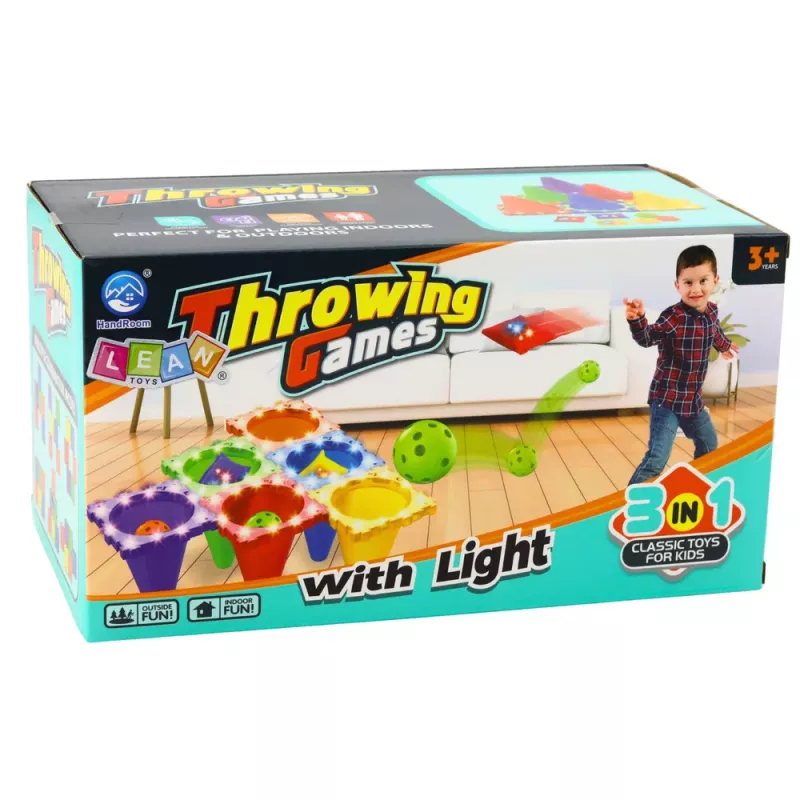 LEAN TOYS Spordioskuste mängude komplekt Sihtmärki viskamine 3in1