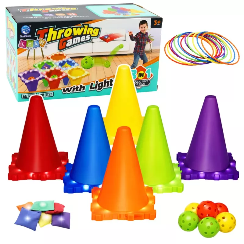 LEAN TOYS Spordioskuste mängude komplekt Sihtmärki viskamine 3in1