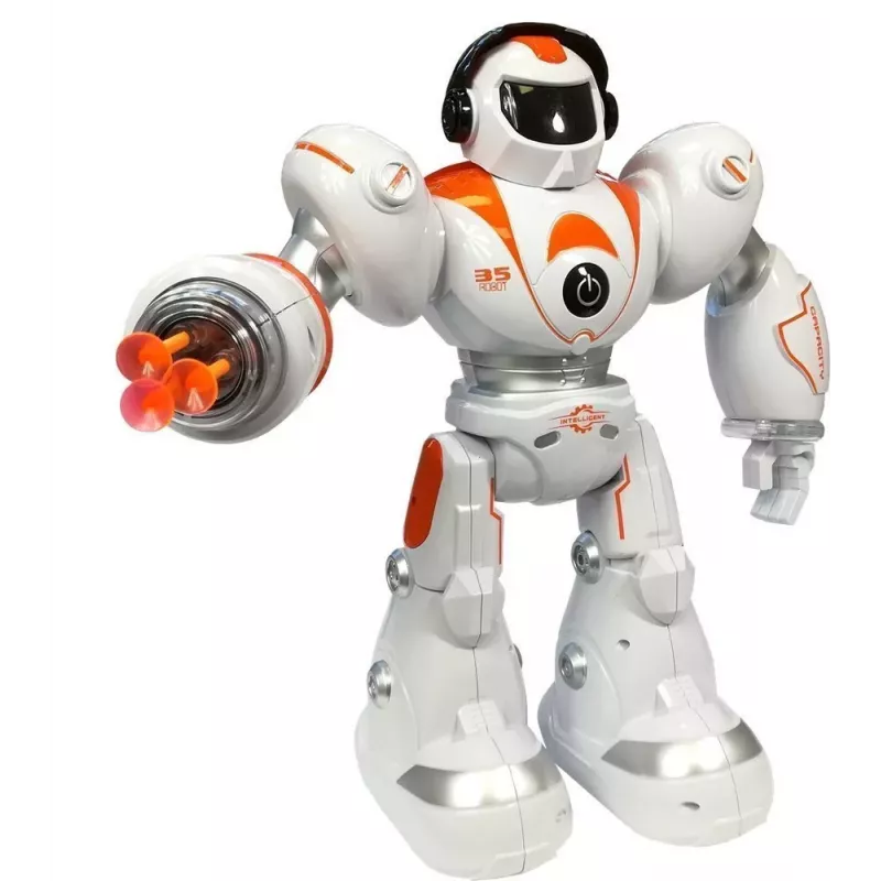 LEAN TOYS Kaugjuhitav Robot R/C Tulistab Kuule