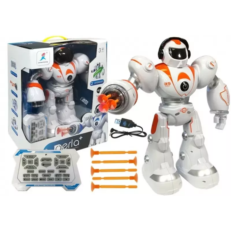 LEAN TOYS Kaugjuhitav Robot R/C Tulistab Kuule