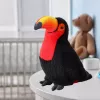 LEAN TOYS Plush Toucan Bird Plush Toy Mascot Cuddly Toy Red 30cm
