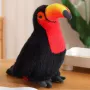 LEAN TOYS Plush Toucan Bird Plush Toy Mascot Cuddly Toy Red 35cm
