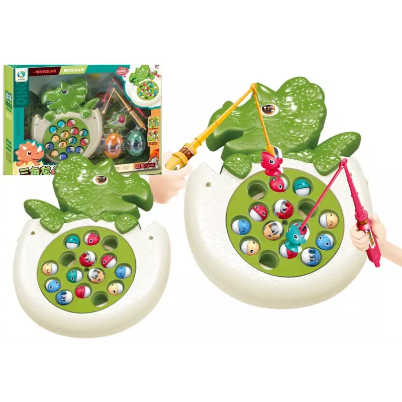 LEAN TOYS Game Fishing Rods Sounds Dinosaur