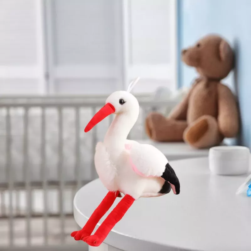 LEAN TOYS Plush Stork Bird Plush Toy Mascot Cuddly Toy 37cm