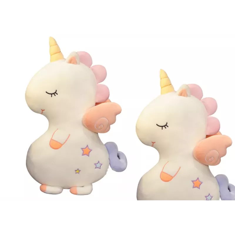 LEAN TOYS Plush Mascot Cuddly Toy Cute Unicorn White 50cm