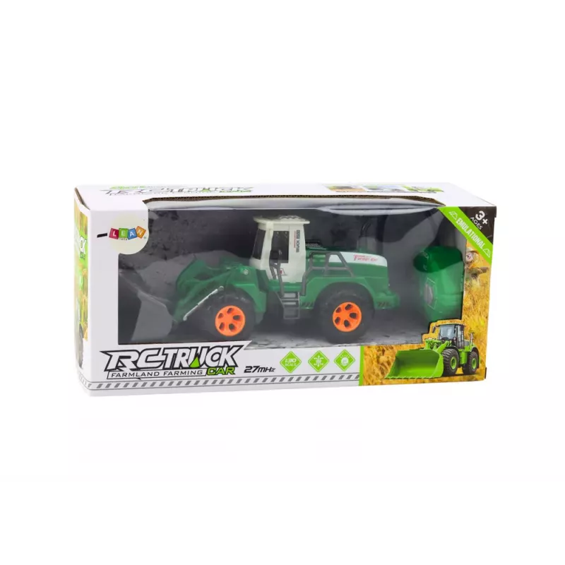 LEAN TOYS Ekskavaator-laadur R/C Kaugjuhtimisega Tõstev Rööbas Roheline