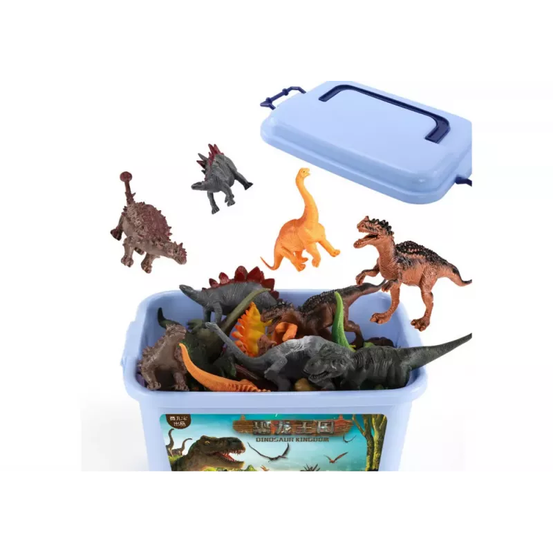 LEAN TOYS Dinosaurs Figures Set Park Accessories Box 46 Pieces