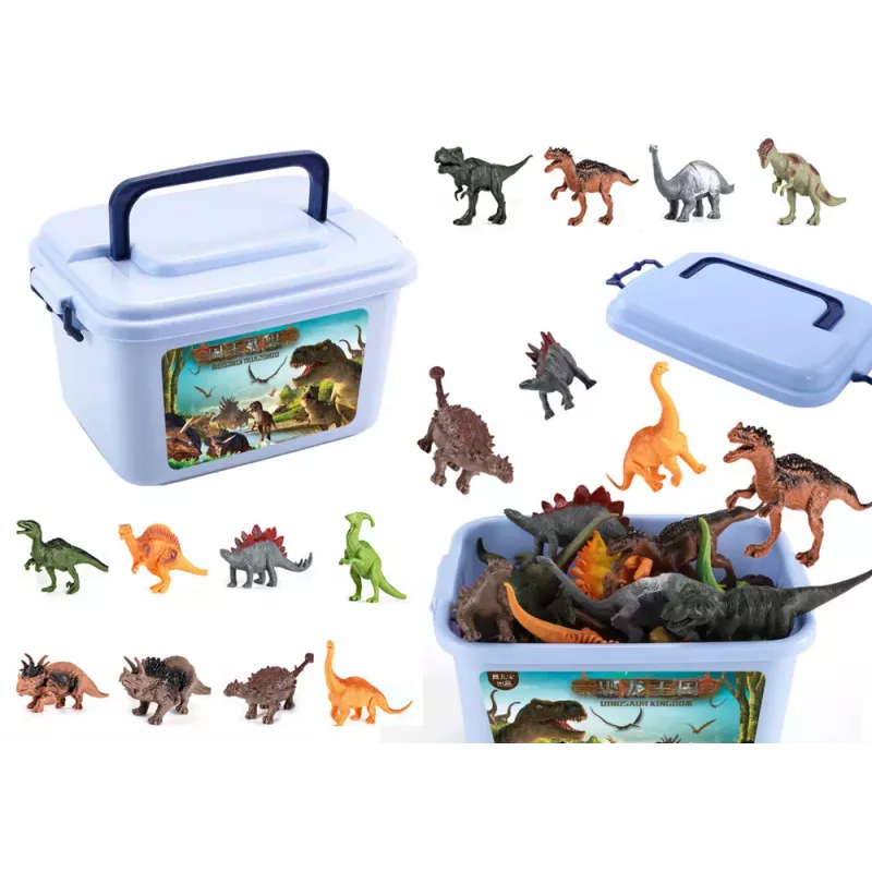 LEAN TOYS Dinosaurs Figures Set Park Accessories Box 46 Pieces