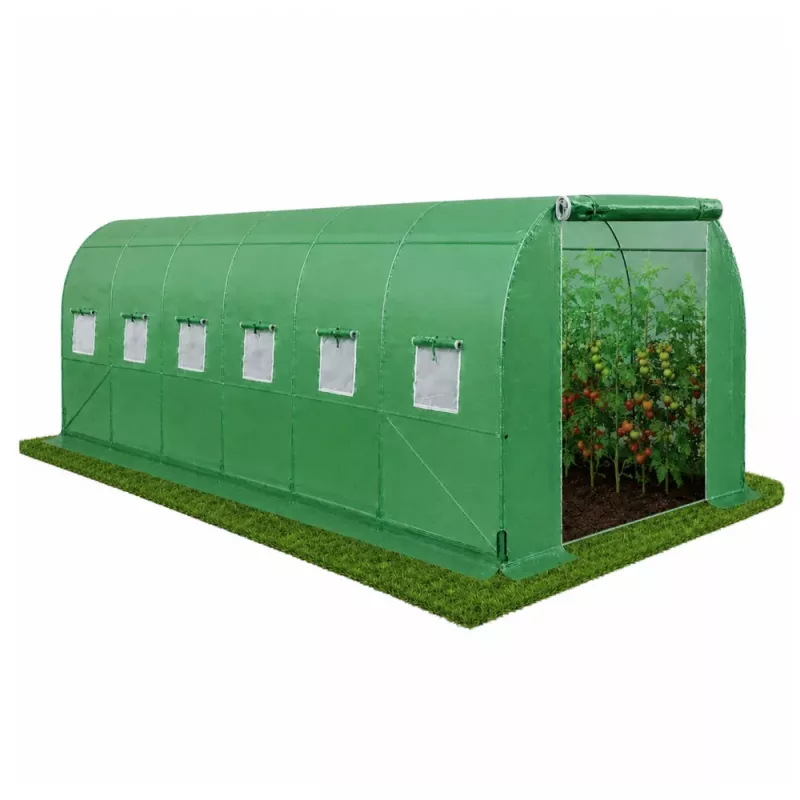 LEAN Kasvuhoone Köögiviljadele, Roheliste UV-akendega, 6x3x2m, 18m²