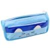 LEAN TOYS Kooli pliiatsikott kahe taskuga kassimotiiviga sinine 22cm