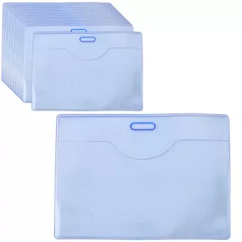 LEAN Set 20 läbipaistvat sinist painduvat ID-kaardi hoidjat