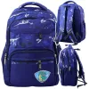 LEAN Koolikott Dinosaurs Patch T-Rex Rinnarihm Mereväesinine 20L