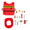 LEAN TOYS Tuletõrjuja Kostüümikomplekt Tuletõrjuja Aksessuaarid Puit 14 El
