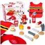 LEAN TOYS Tuletõrjuja Kostüümikomplekt Tuletõrjuja Aksessuaarid Puit 14 El