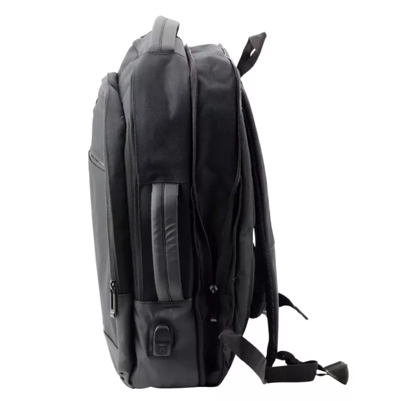 LEAN Business Backpack USB Laptop Pocket Black 16L 45cm