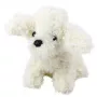 LEAN TOYS Pehme mänguasi Miniatuurne puudel Koer Kallistav mänguasi Valge 20cm