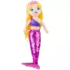 LEAN TOYS Plush Mermaid Cuddly Toy Tail Sequin Purple 48cm