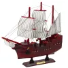LEAN TOYS Kollektsioneeritav Dekoratiivne Purjelaeva Mudel Punane 24x23cm