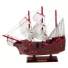 LEAN TOYS Kollektsioneeritav Dekoratiivne Purjelaeva Mudel Punane 24x23cm