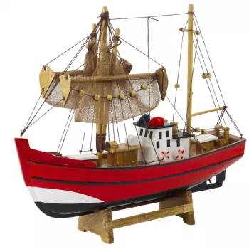 LEAN TOYS Kollektsioneeritav Dekoratiivne Kalapaadi Mudel Punane 30x26cm