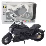 LEAN TOYS Sports Motorcycle Metal Lights Sounds Gold Elements Black 1:12