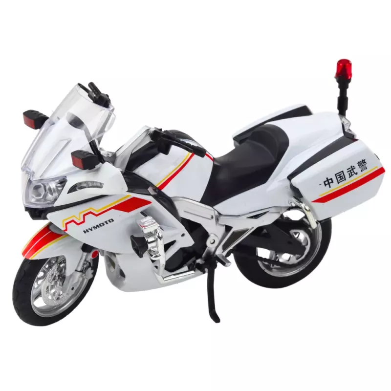 LEAN TOYS Mootorratas Metall Tuled Helid Valge Punane Kollane Triibud 1:12