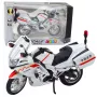LEAN TOYS Mootorratas Metall Tuled Helid Valge Punane Kollane Triibud 1:12