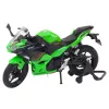 LEAN TOYS Sports Motorcycle Metal Lights Sounds Green 1:12