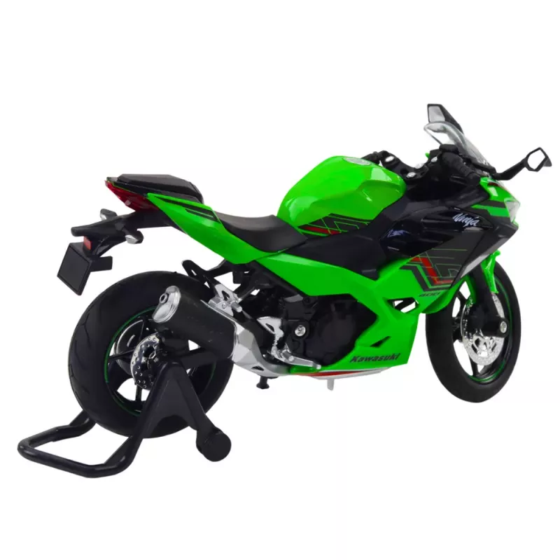 LEAN TOYS Sports Motorcycle Metal Lights Sounds Green 1:12