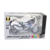 LEAN TOYS Sports Motorcycle Metal Lights Sounds White S1000 1:12