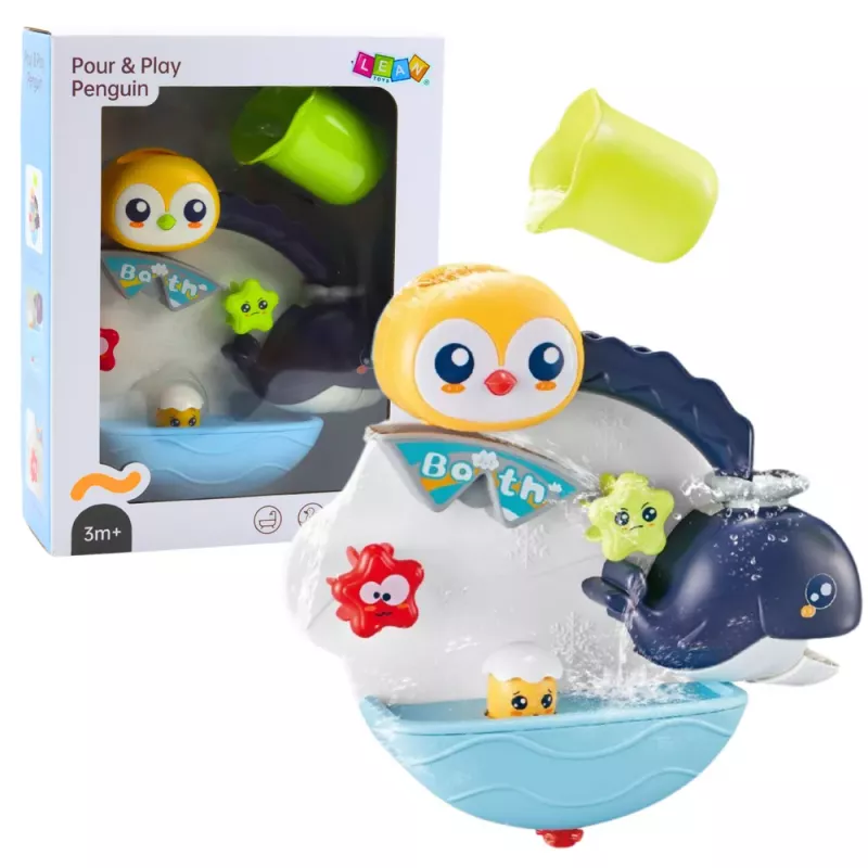 LEAN TOYS Interaktiivne Vannimänguvahend Pingviin Vaal
