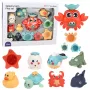LEAN TOYS Crab Bath Toy Set Sea Animals 12 pcs