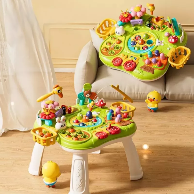 LEAN TOYS Multifunctional Board Interactive Table For Toddlers Skill Games