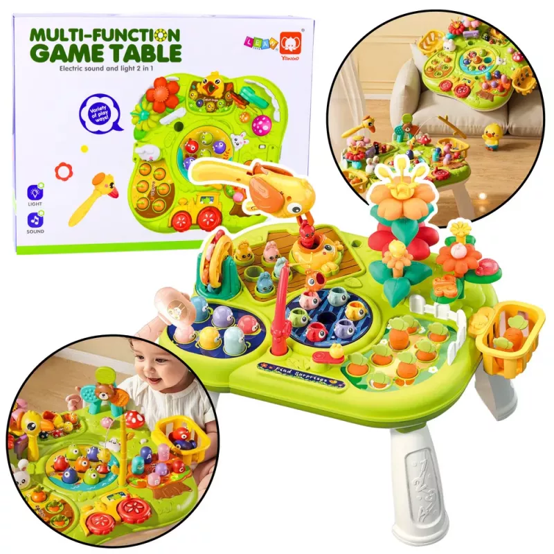 LEAN TOYS Multifunctional Board Interactive Table For Toddlers Skill Games