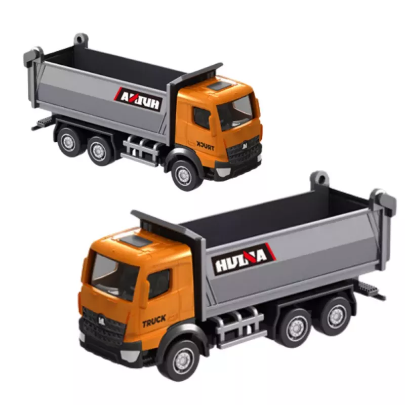 Huina 22730 Dump Truck Metal Collectible Model Orange 1:80