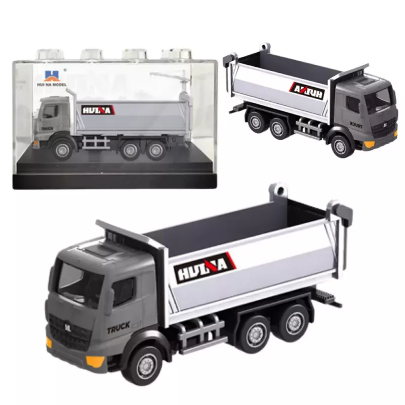 Huina 22731 Dump Truck Metal Collectible Model Silver 1:80