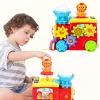 LEAN TOYS Interaktiivne Muusikaline Vedur Lastele Hammasrattad Värviline