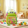 LEAN TOYS Interaktiivne õppekuubik Sorter Klaver Meeleline Krokodill