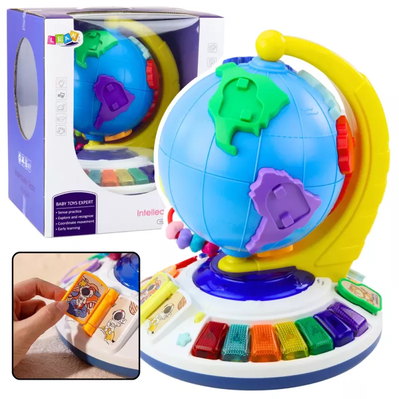 LEAN TOYS Interaktiivne Hariv Muusikaline MaaKera Väikelastele Mandrid Loomad