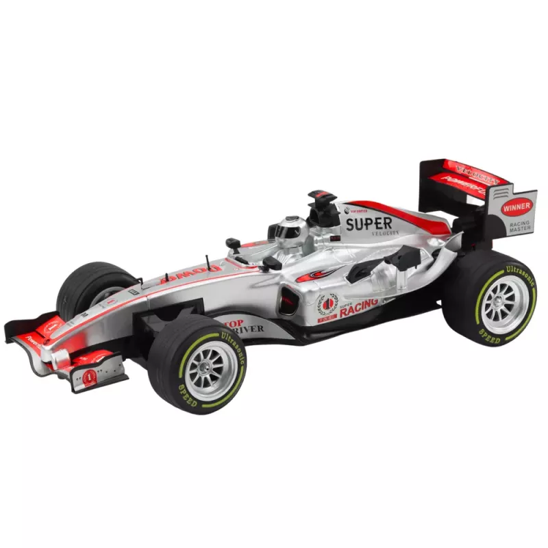 LEAN TOYS Kaugjuhitav RC Racer Rooliga Tuled Helid 1:12 Hõbedane